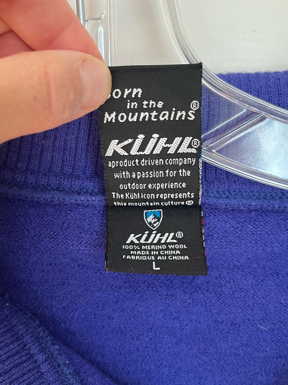 Kuhl Large Women's Purple Asymmetrical Zip Sweater Merino Wool - Picture 4 of 6